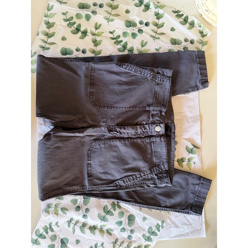 J.Crew 9" Cargo Toothpick Pants Charcoal Gray Size 27 Slim High‎ Rise Stretch